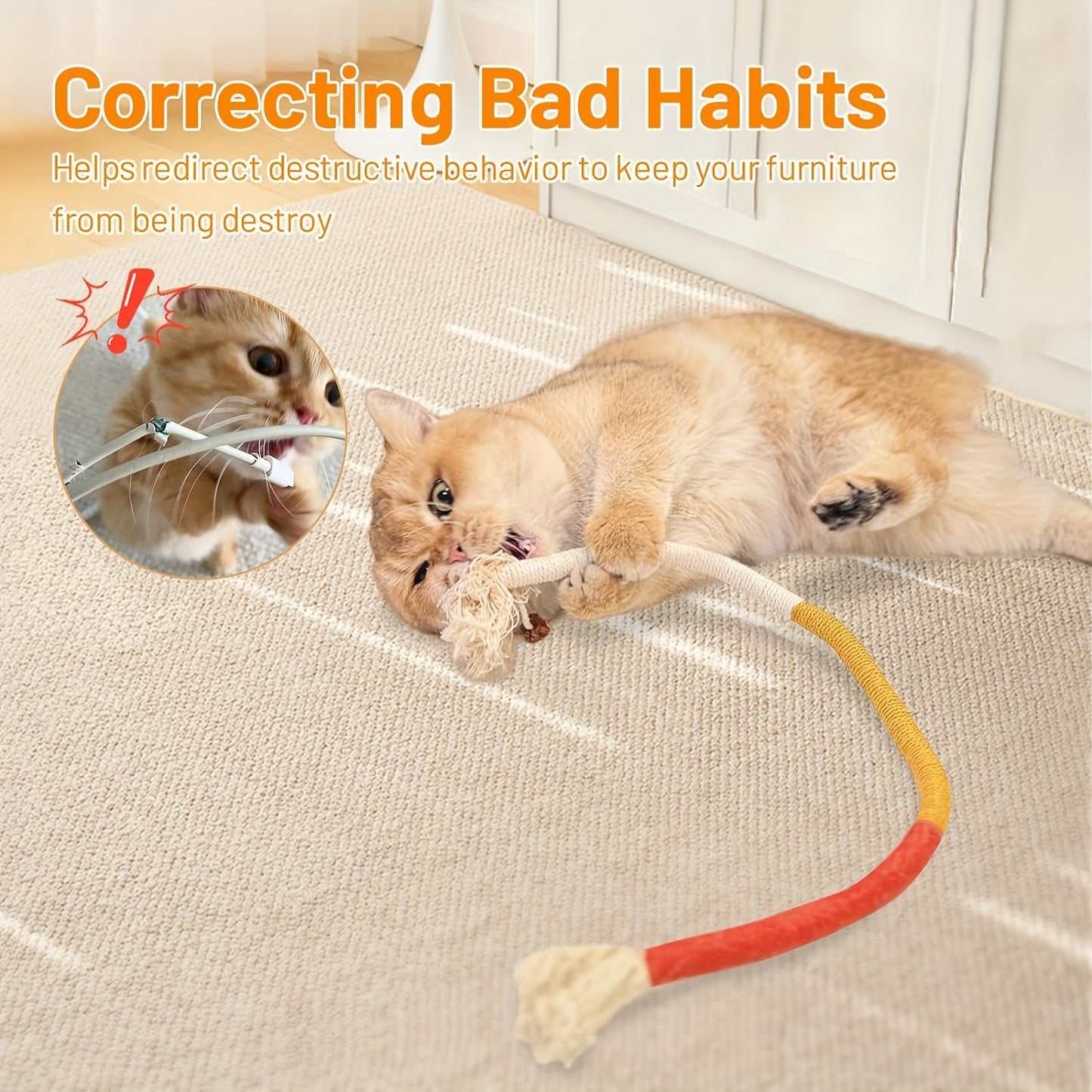 3pcs Cotton Rope Cat Toys For Indoor Cats, Interactive Cat Rope Toys With Silvervine Fruit For Cats And Kittens, Handmade Pet Chew Toys For Teeth Cleaning